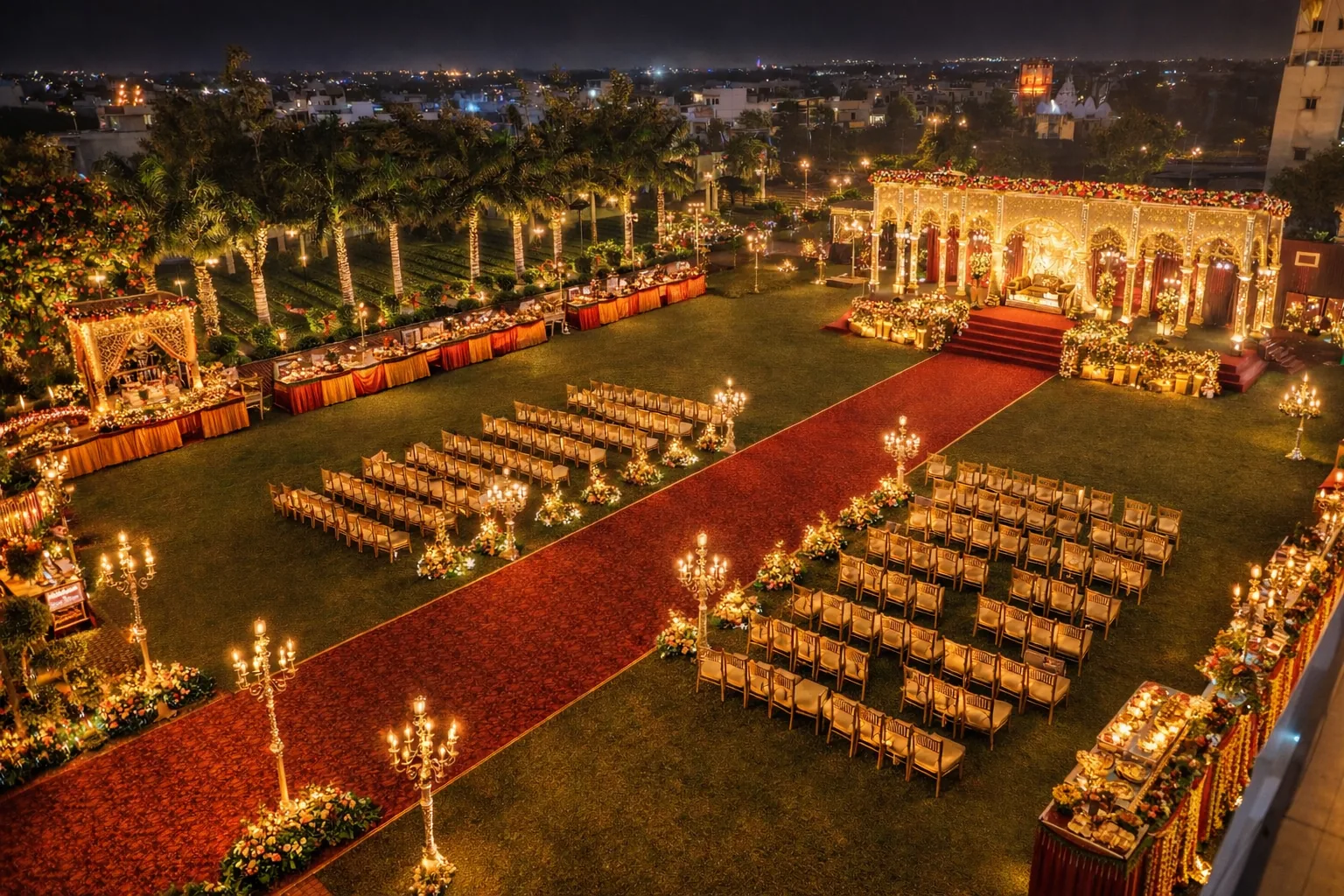 The Emerald Lawn Detail — Suman Wedding Venue Ujjain